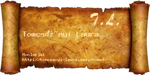 Tomcsányi Laura névjegykártya
