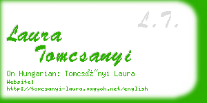 laura tomcsanyi business card